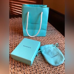 Tiffany & Co. Empty Packaging Gift Box, Pouch and Shopping Bag 4pc Set